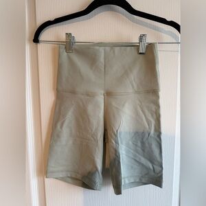 Aritzia TnAction Sage Green High-Rise 5” Biker Shorts